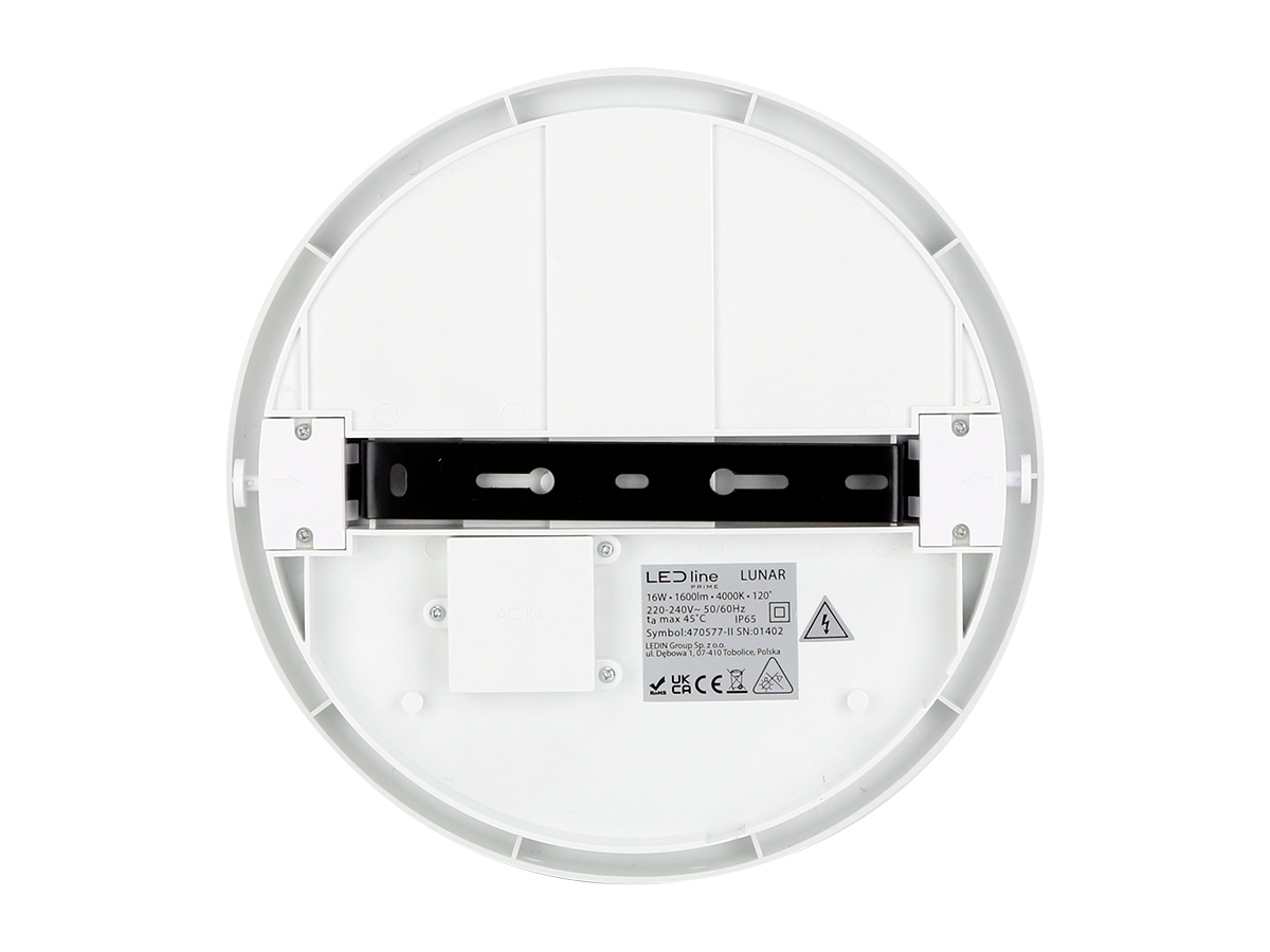 plafondlamp LUNAR 4000K 16W 1600lm rond IP65 wit PRIME