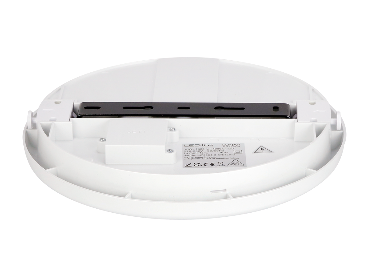 plafondlamp LUNAR 4000K 16W 1600lm rond IP65 wit PRIME bewegingssensor