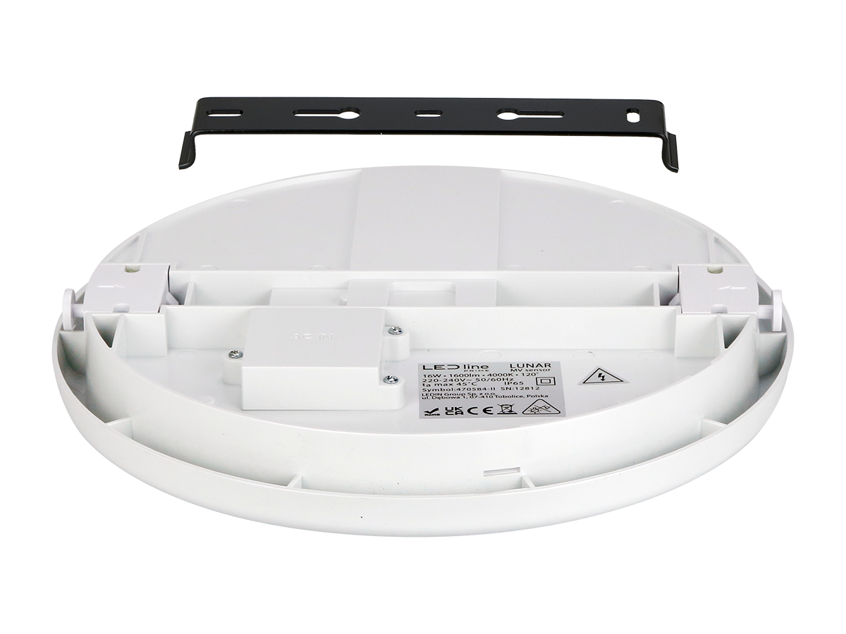 plafondlamp LUNAR 4000K 16W 1600lm rond IP65 wit PRIME bewegingssensor