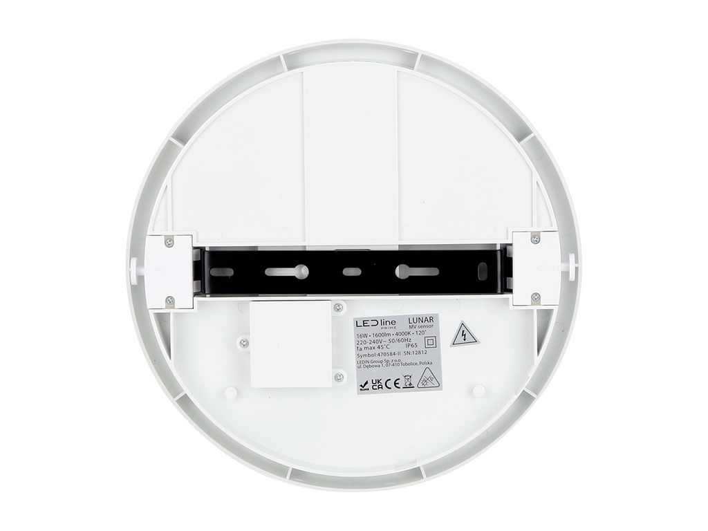 plafondlamp LUNAR 4000K 16W 1600lm rond IP65 wit PRIME bewegingssensor
