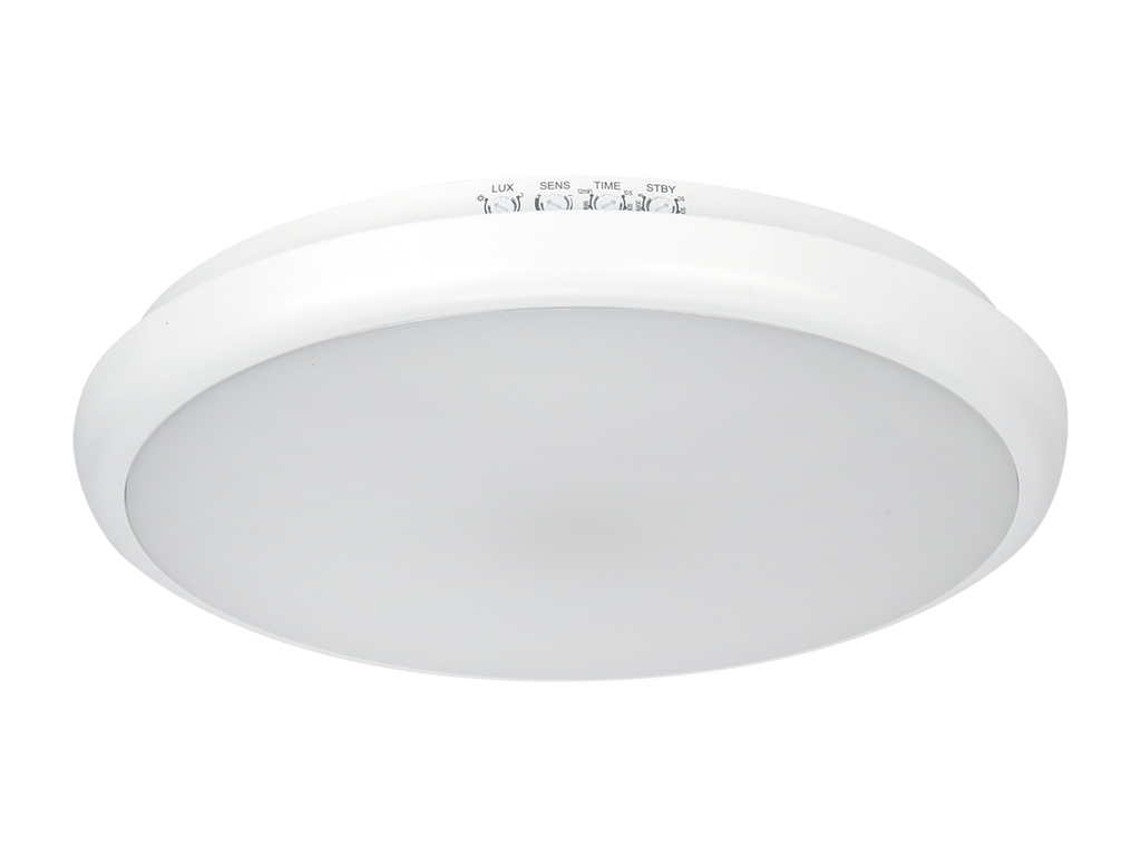 plafondlamp LUNAR 4000K 16W 1600lm rond IP65 wit PRIME bewegingssensor
