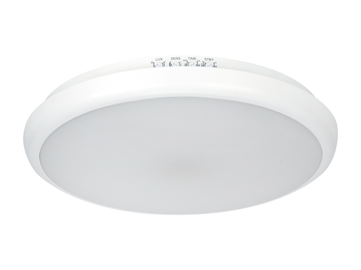 plafondlamp LUNAR 4000K 16W 1600lm rond IP65 wit PRIME bewegingssensor