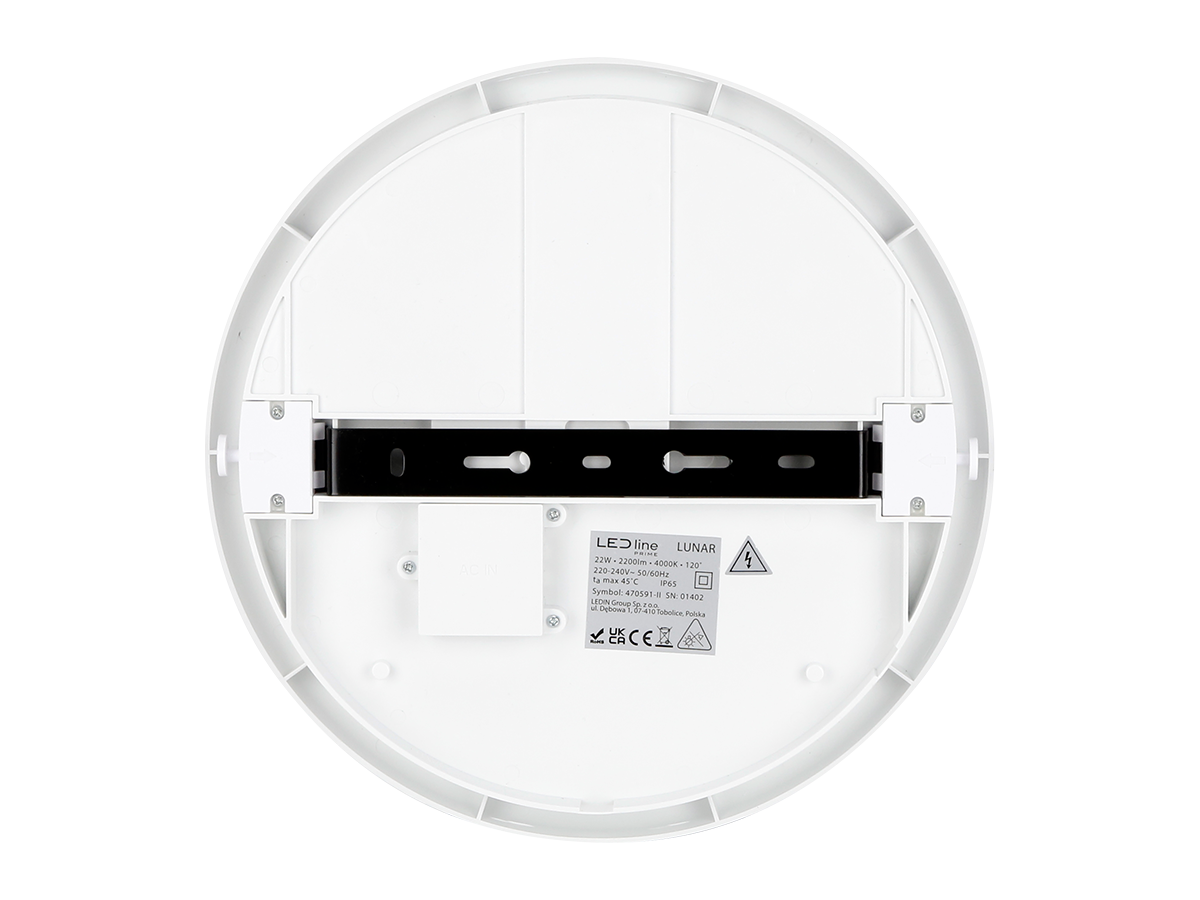 plafondlamp LUNAR 4000K 22W 2200lm rond IP65 wit PRIME