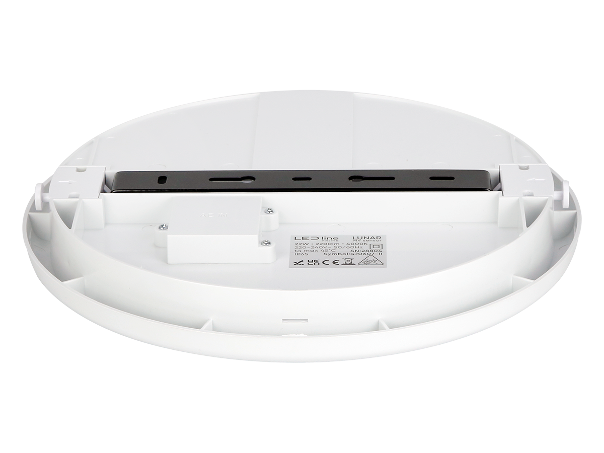 plafondlamp LUNAR 4000K 22W 2200lm rond IP65 wit PRIME bewegingssensor