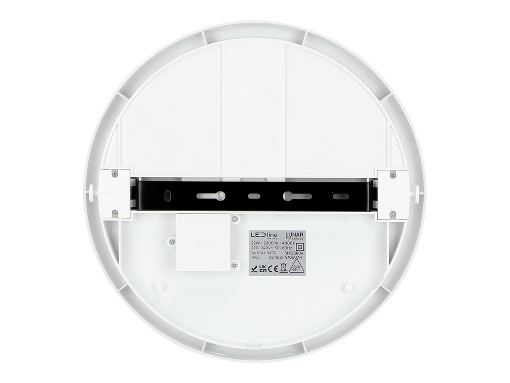 plafondlamp LUNAR 4000K 22W 2200lm rond IP65 wit PRIME bewegingssensor