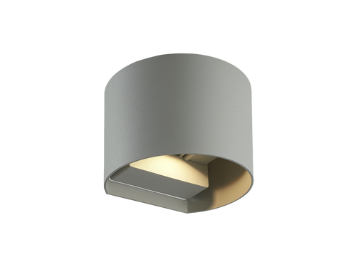 Buitenwandlamp LED 2x3W 3000K IP54 grijs CILINDER LITE