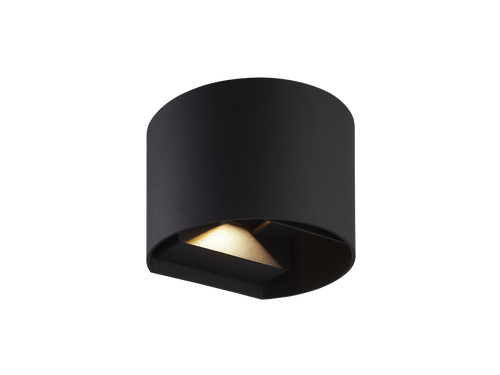 Buitenwandlamp LED 2x3W 4000K IP54 zwart CILINDER LITE