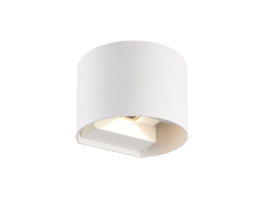 Buitenwandlamp LED 2x3W 4000K IP54 wit CILINDER LITE