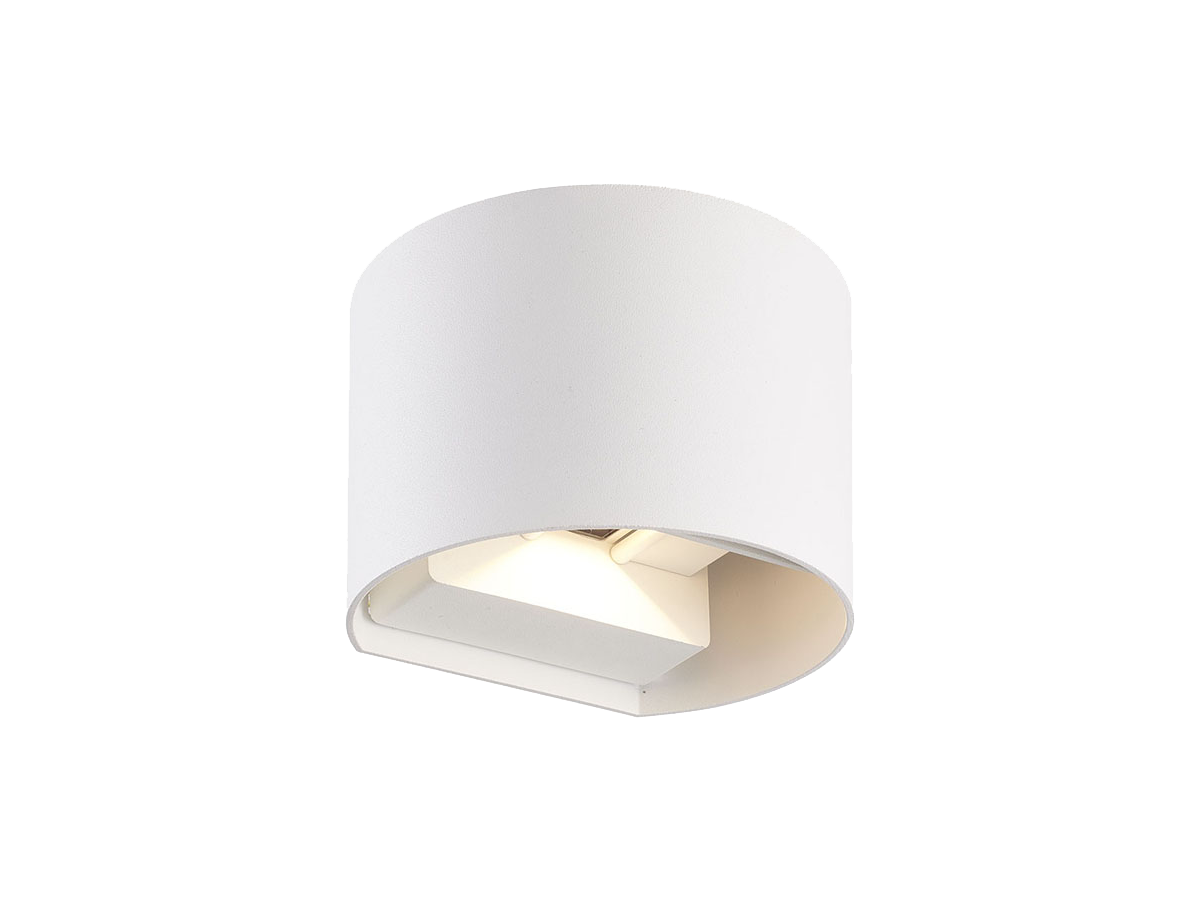 Buitenwandlamp LED 2x3W 4000K IP54 wit CILINDER LITE