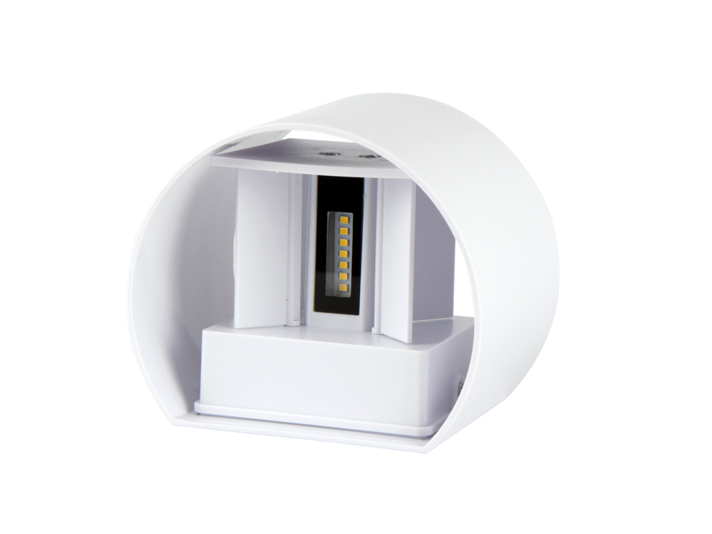 Buitenwandlamp LED 2x3W 4000K IP54 wit CILINDER LITE