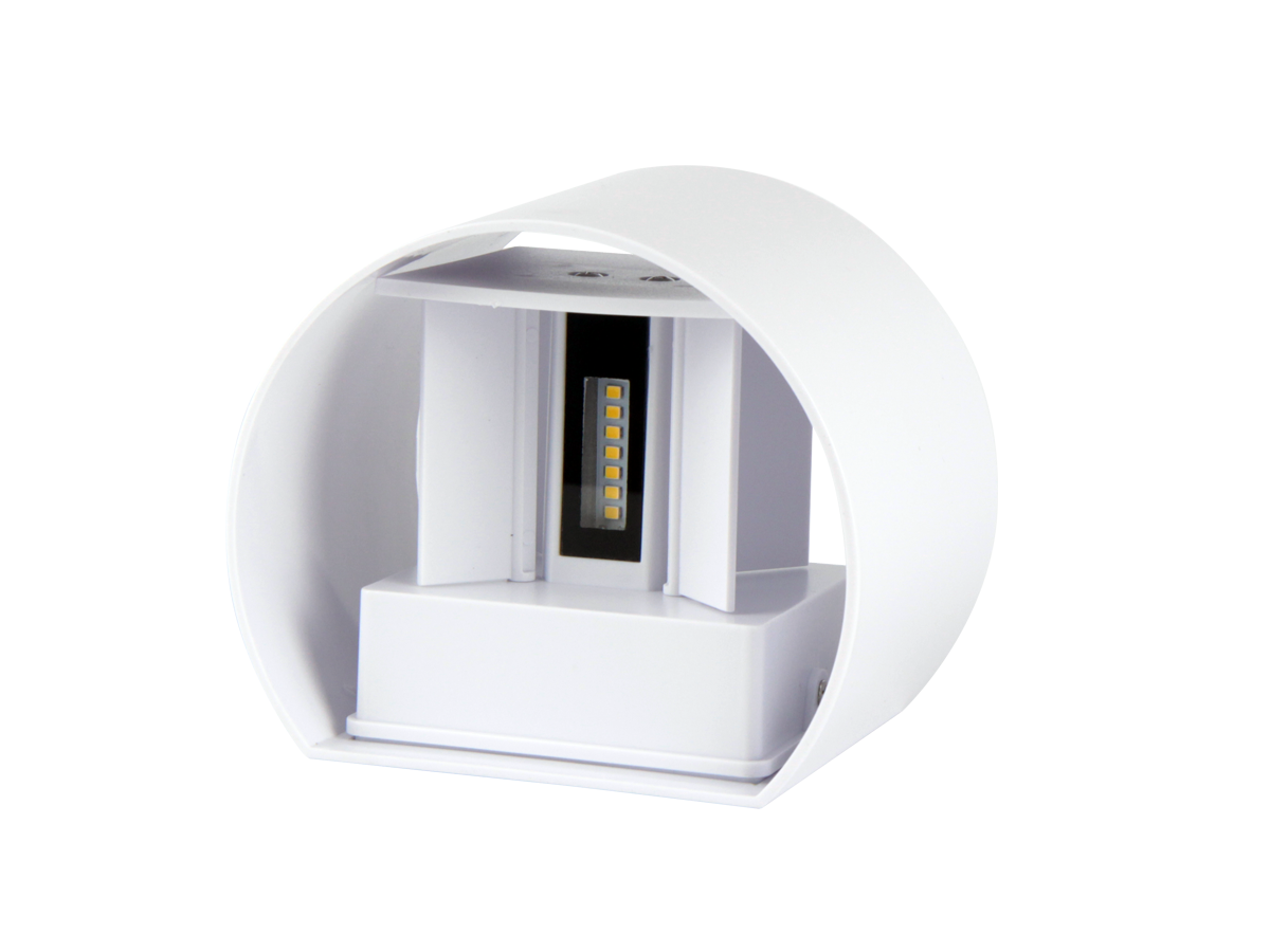 Buitenwandlamp LED 2x3W 4000K IP54 wit CILINDER LITE