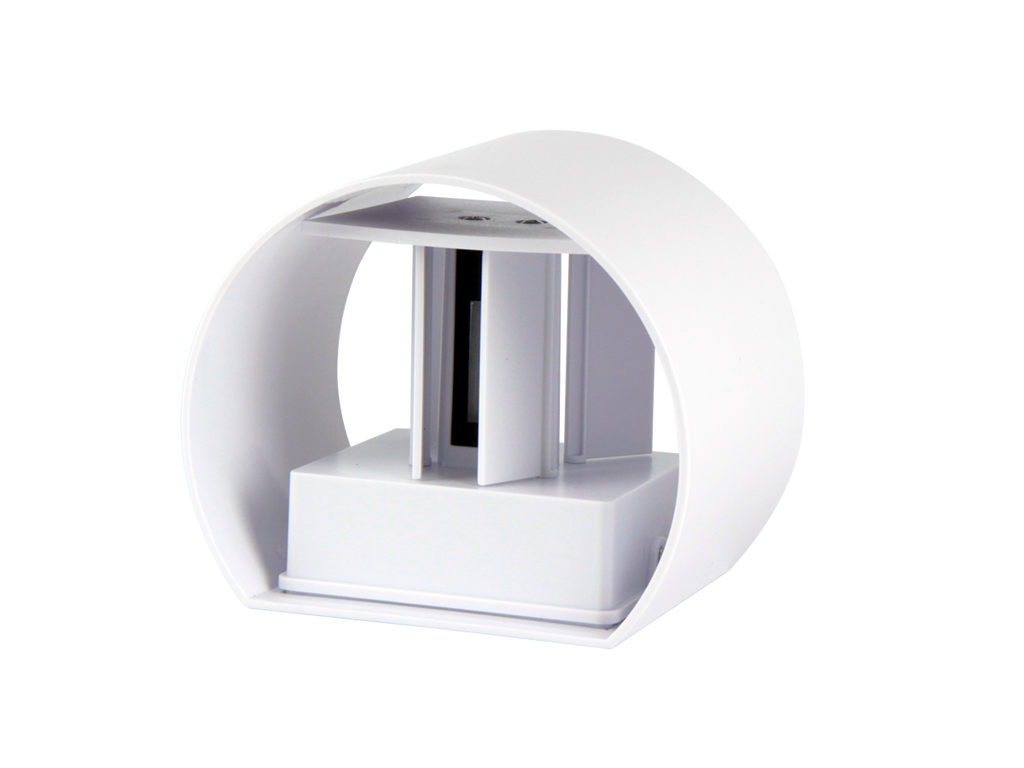 Buitenwandlamp LED 2x3W 4000K IP54 wit CILINDER LITE