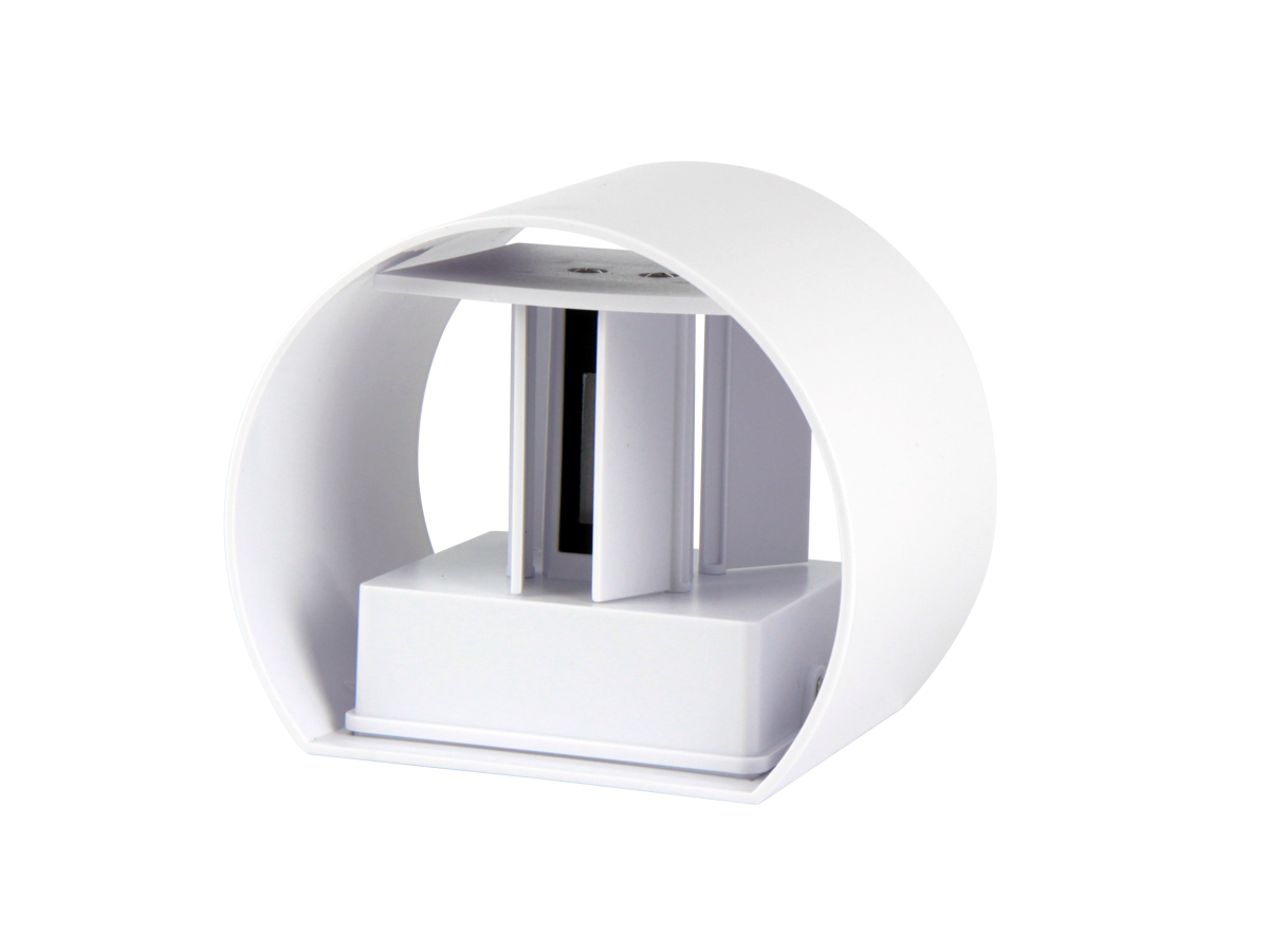 Buitenwandlamp LED 2x3W 4000K IP54 wit CILINDER LITE