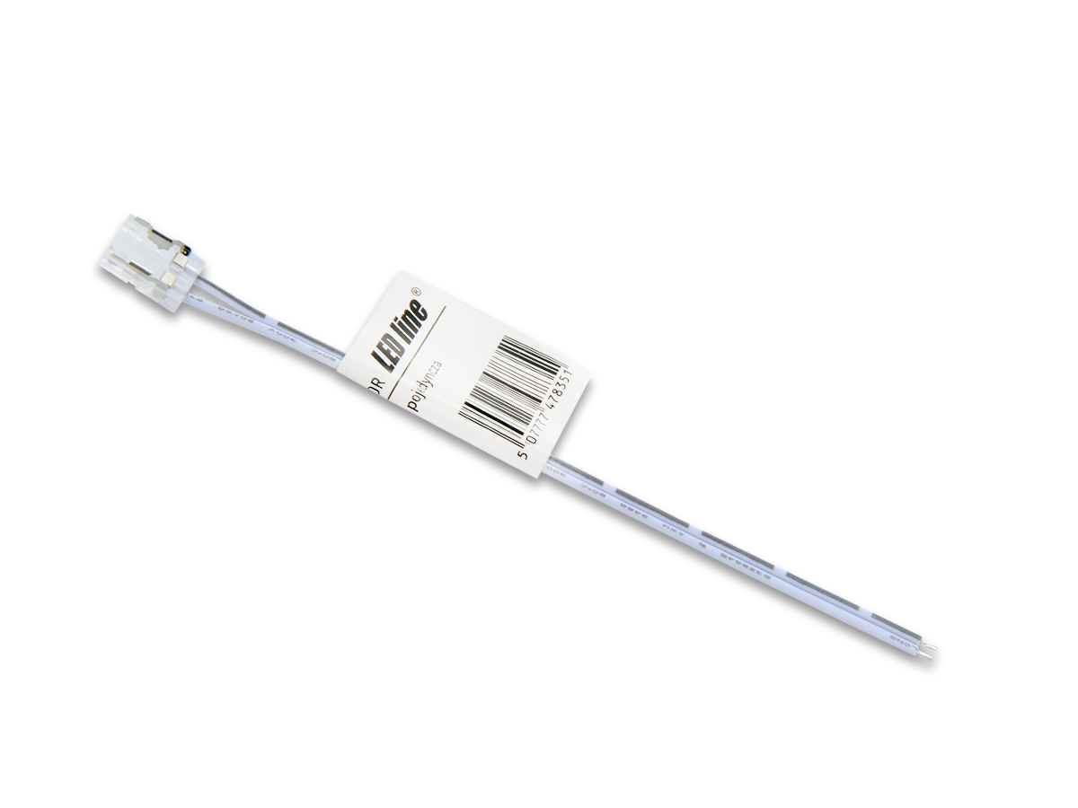 Connector voor COB LED strips CLICK CONNECTOR enkel 10mm 2 pins met kabel