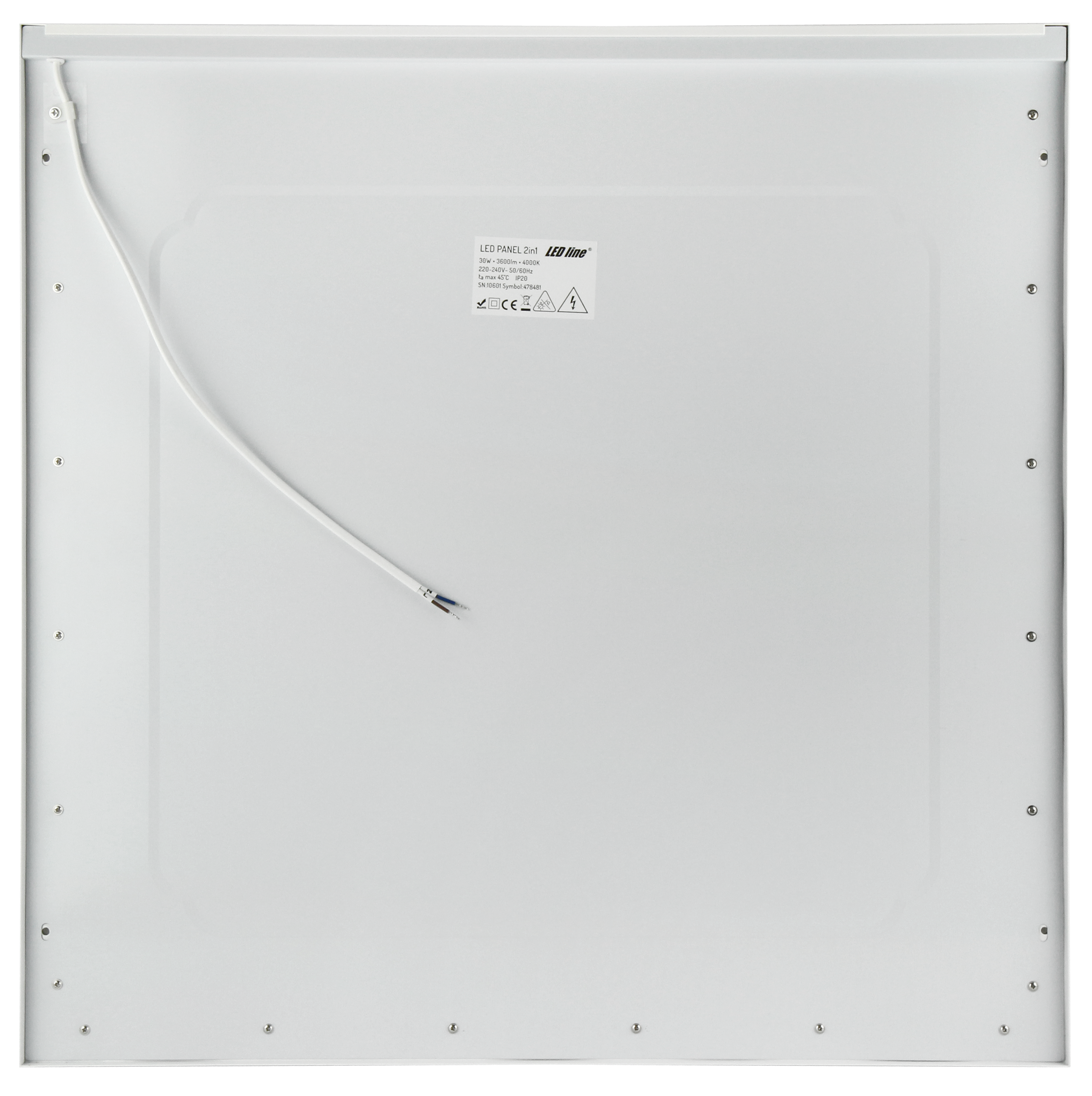 Backlit Paneel 2in1 4000K 30W 3600lm IP20 60x60cm wit Oppervlak/Inbouw PRIME