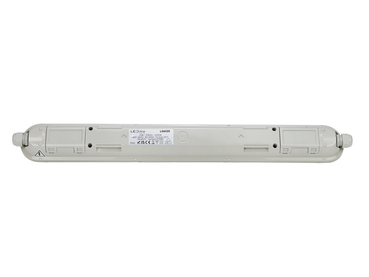 Hermetische armatuur LINKER 4000K 21W 3150lm IP65 60cm grijs PRIME noodmodule AW 3h AT