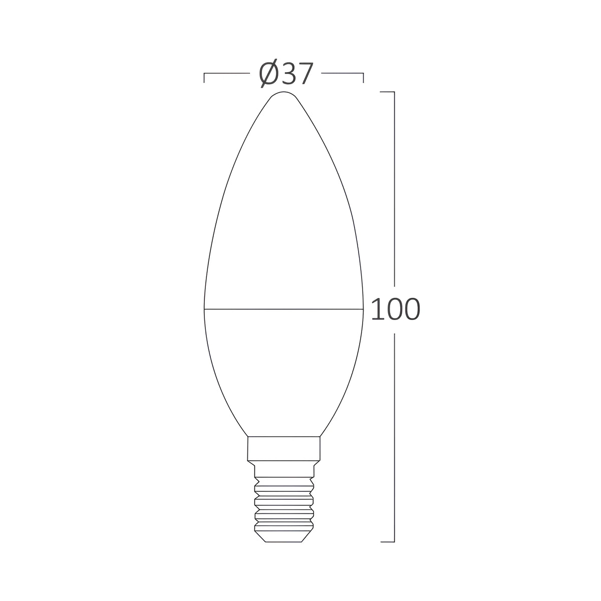 Braytron Advance LED Lamp 5W E14 4000K C37