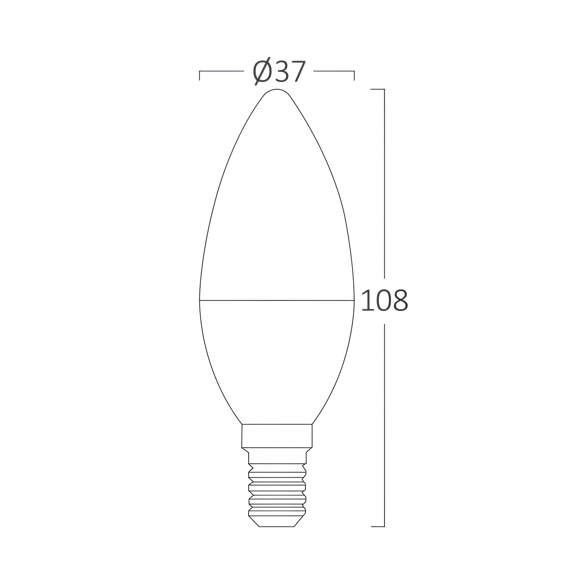 Braytron Advance LED Lamp E14 6500K 6,5W C37