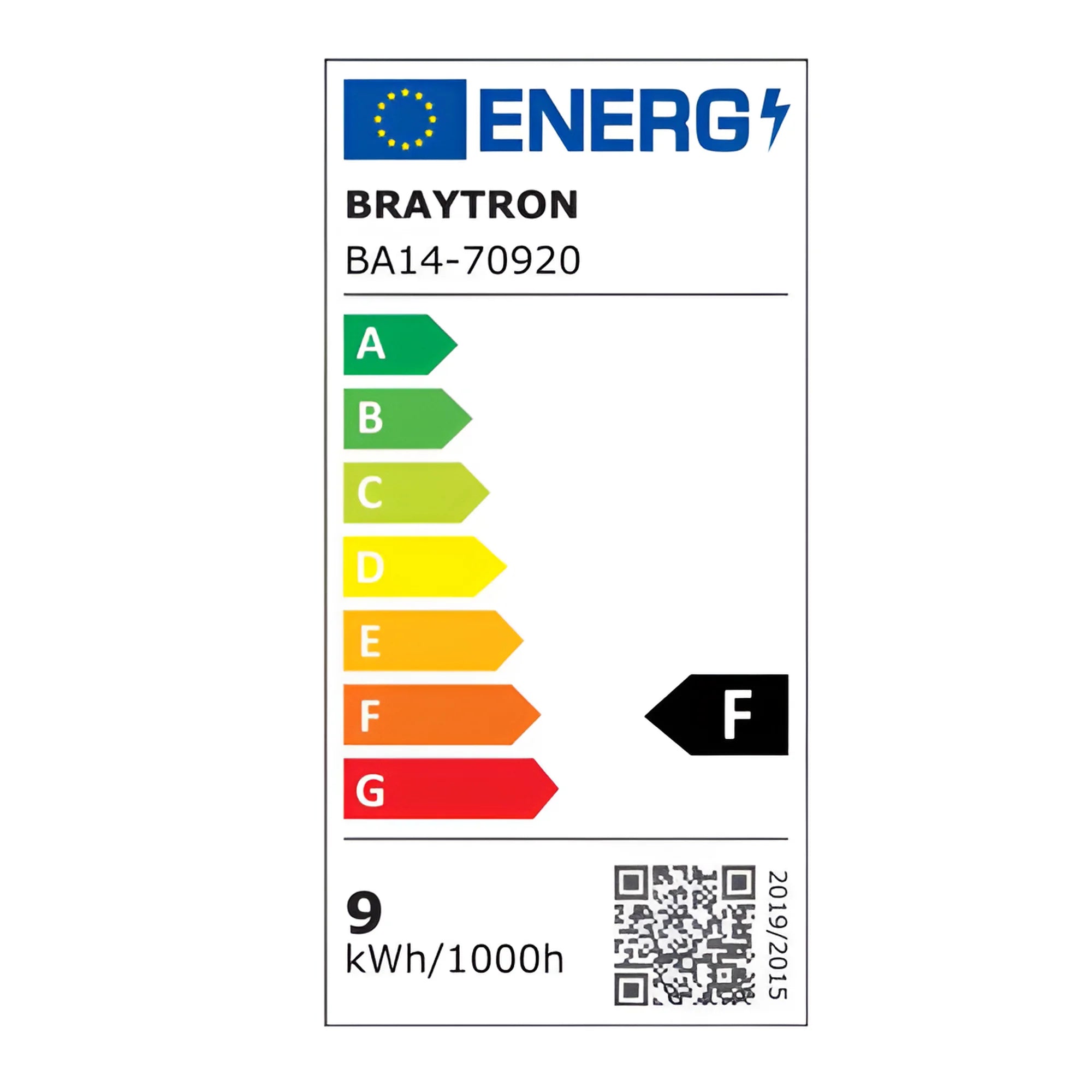 Braytron Advance LED Lamp 9W E27 6500K MO.SENS. A60