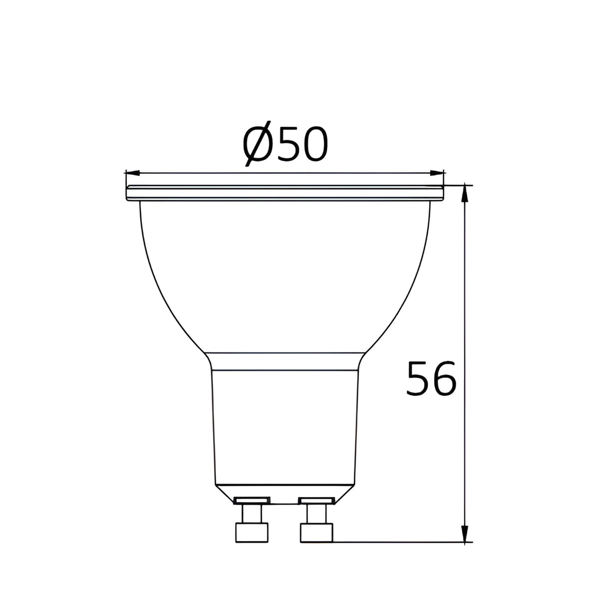 Braytron Advance LED Lamp 6W GU10 6500K 38D DIM
