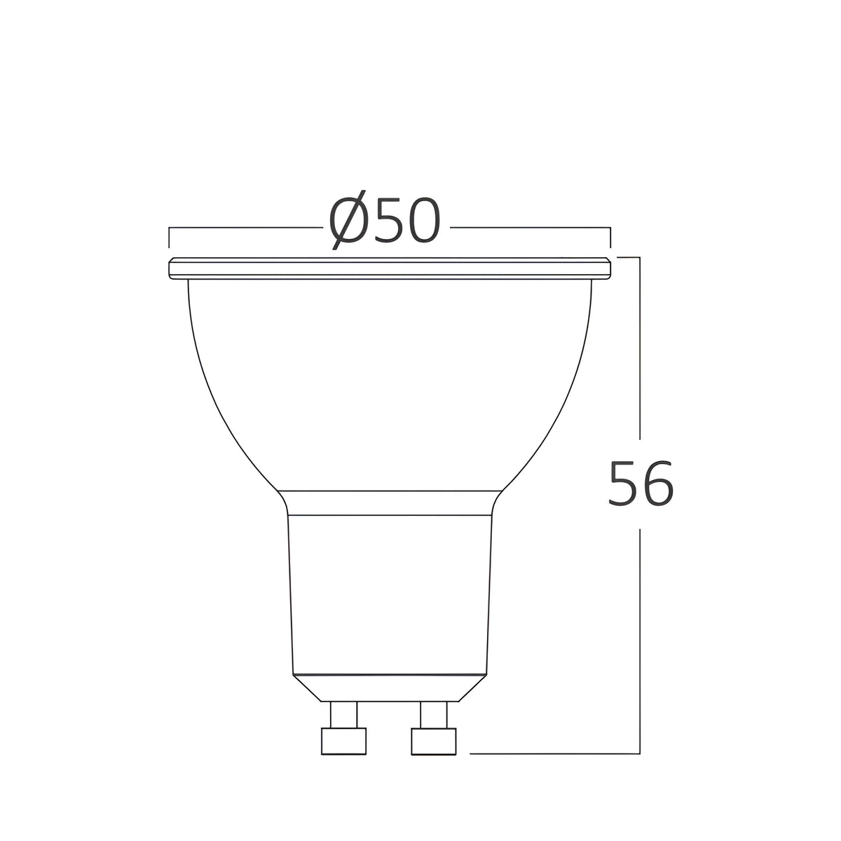 Braytron Premium LED Lamp 5.5W GU10 3000K 38D DIM GLS