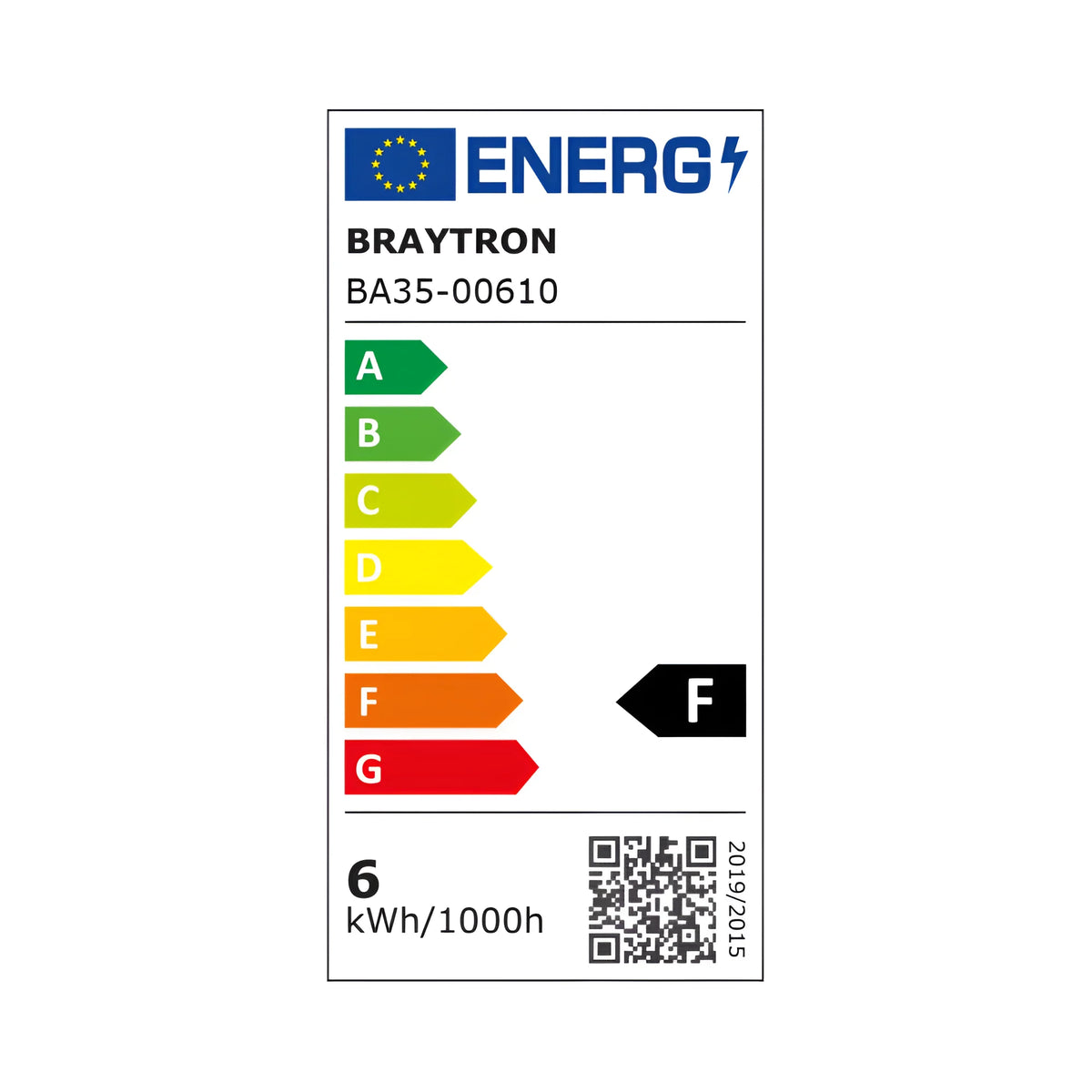 Braytron Advance LED Lamp 6W E14 3000K Transparant C35T