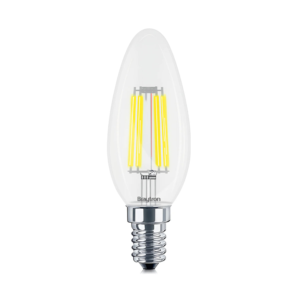 Braytron Advance LED Lamp 4W E14 3000K Transparant C35