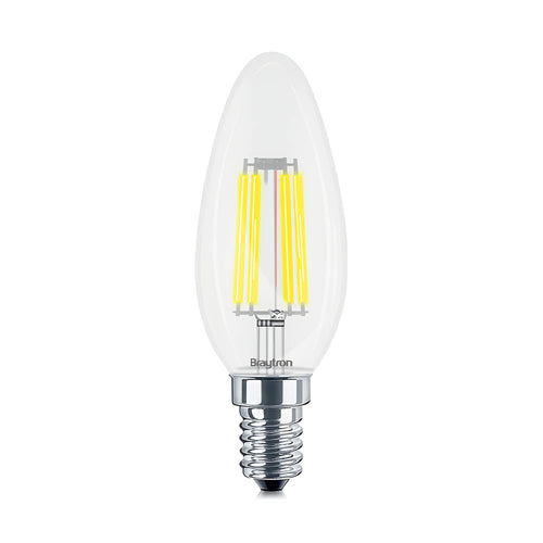 Braytron Advance LED Lamp 4W E14 3000K Transparant C35