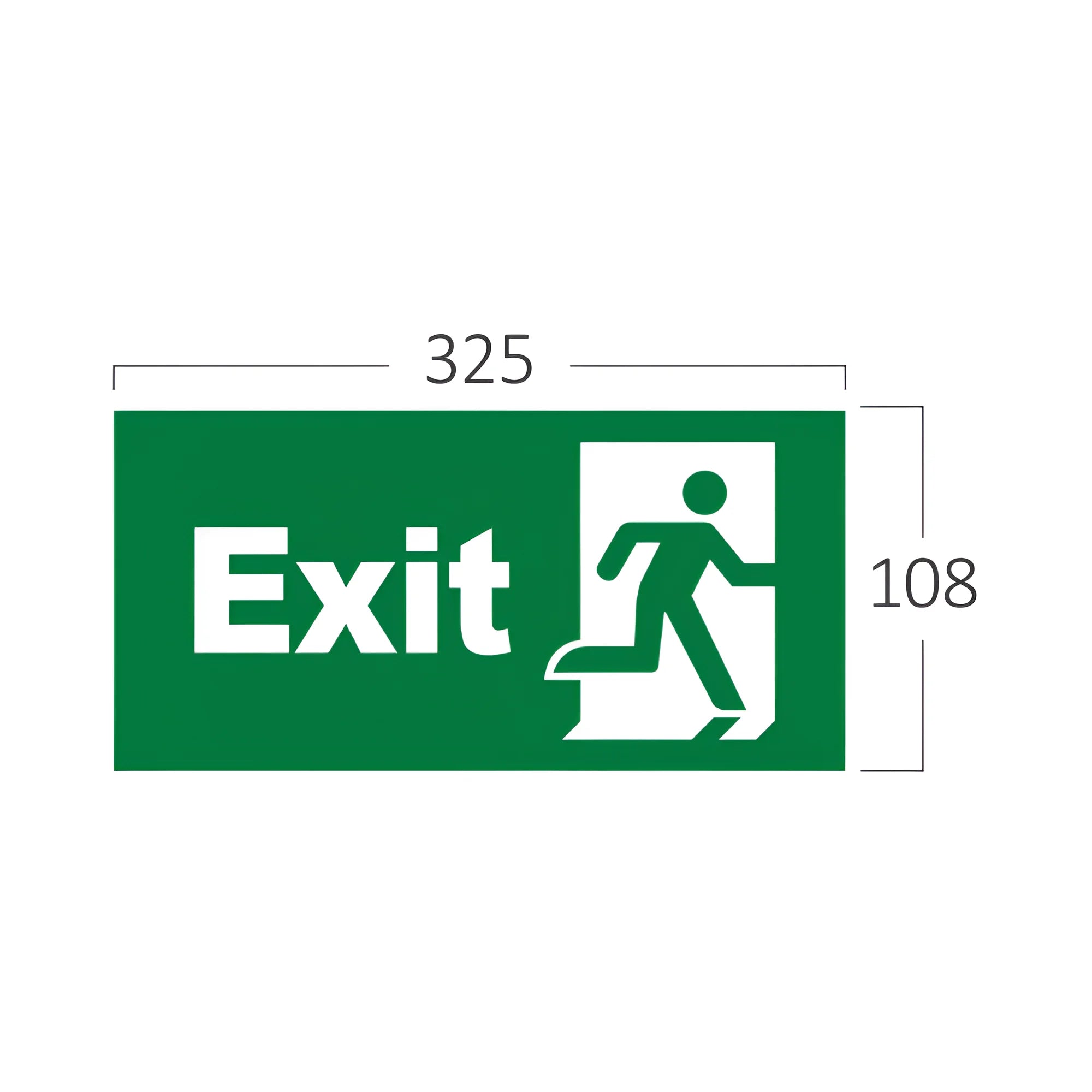 Braytron Exit Sing Nooduitgang Bordje EXIT DOOR STICKER FOR BC14