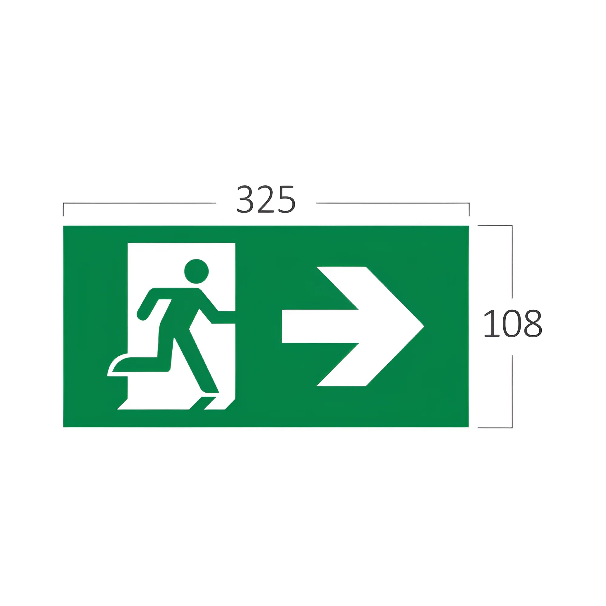 Braytron Exit Sing Nooduitgang Bordje RIGHT