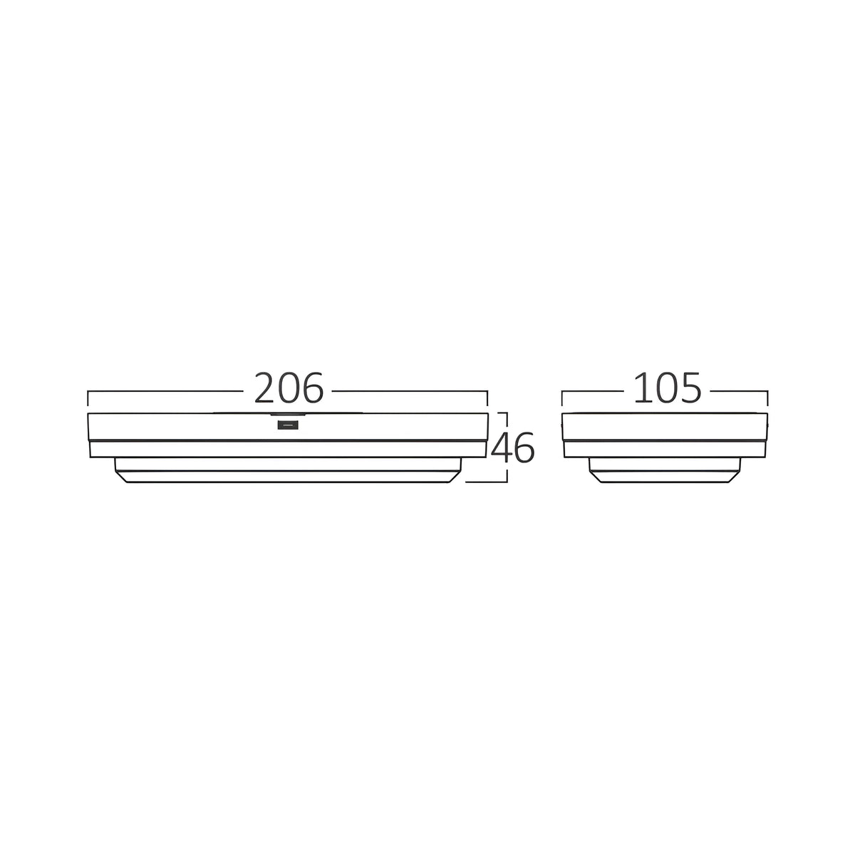 Braytron Bulkhead LED Bulkhead-armatuur 12W IP65 Zwart ELP 3IN1