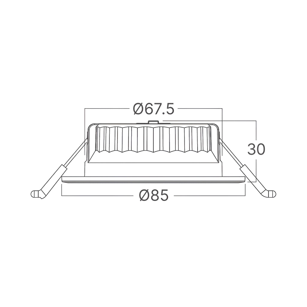 Braytron G6 D85 Spot 6.5W IP20 RND WHT/BLC 3IN1