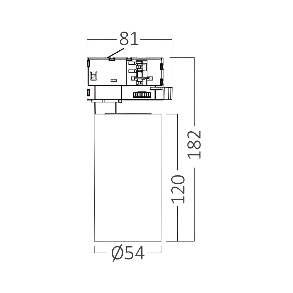 Braytron Shopline Railspot 15W Zwart P15 4WRS 3IN1