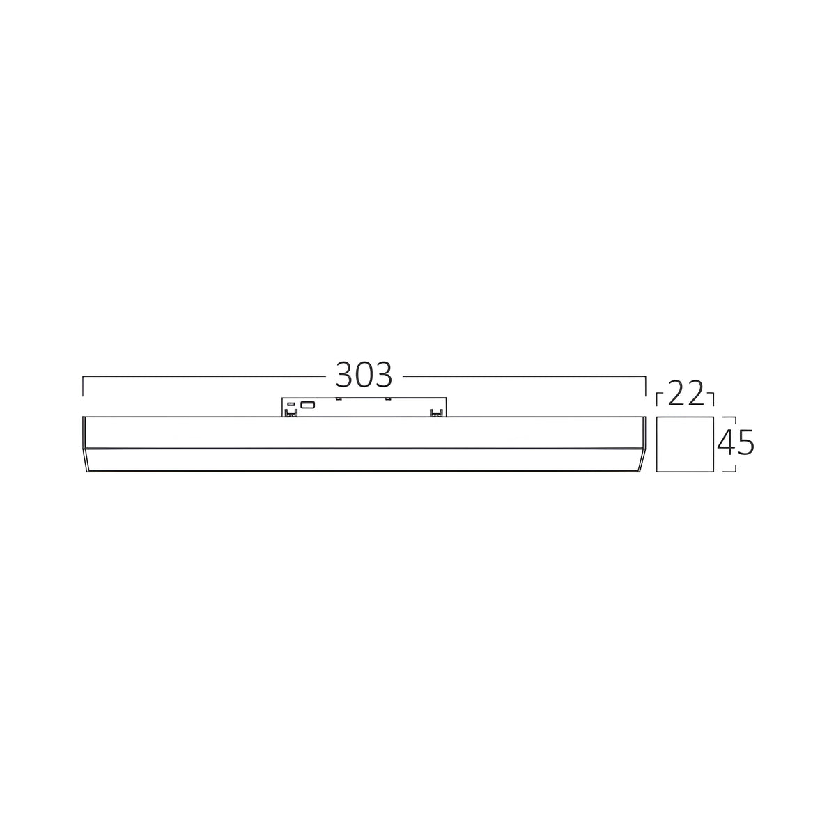Braytron M20 Magneetrail Lineair 10W 48VDC Zwart LNR300 3IN1