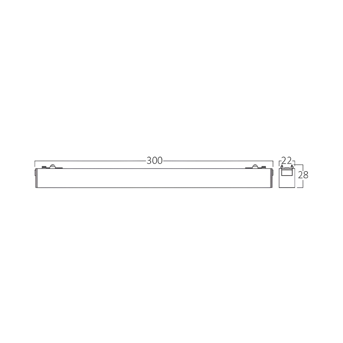 Braytron S20B Magneetrail Lineair 10W 48VDC Zwart LNR300 3IN1