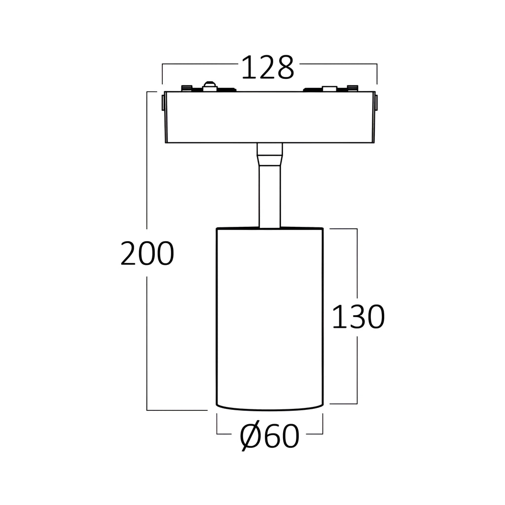 Braytron S20B Magneetrail-armatuur 18W 48VDC Zwart TRC060 3IN1