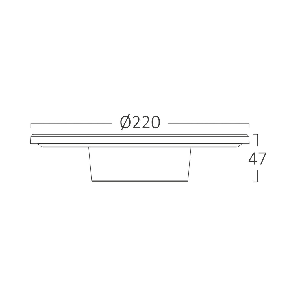 Braytron Palermo Wandlamp 12W IP65 Zwart M RND 3IN1