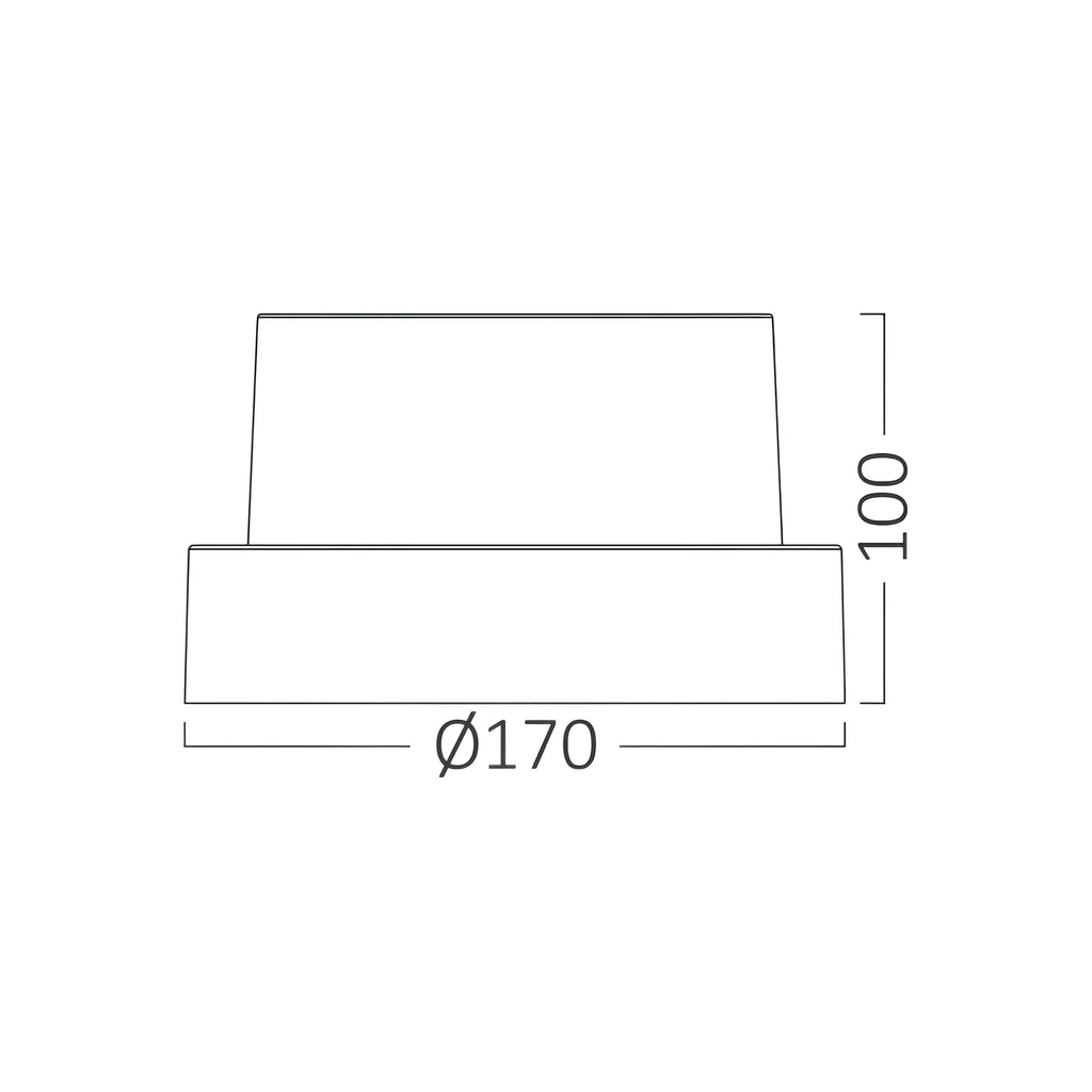 Braytron Walls Wandlamp 15W 4000K IP65 Zwart G2 RND