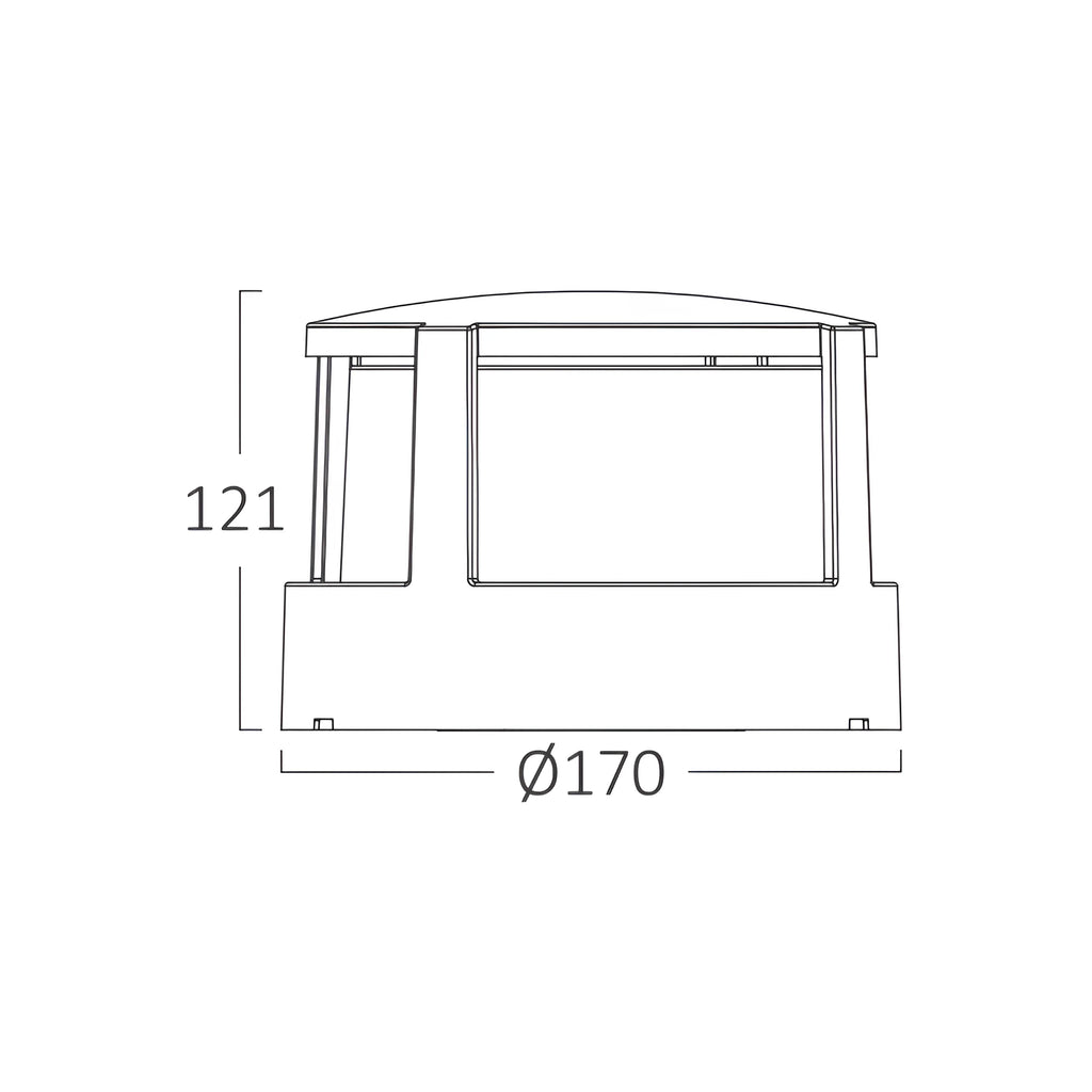Braytron Walls Wandlamp 15W IP65 Zwart G1 RND 3IN1