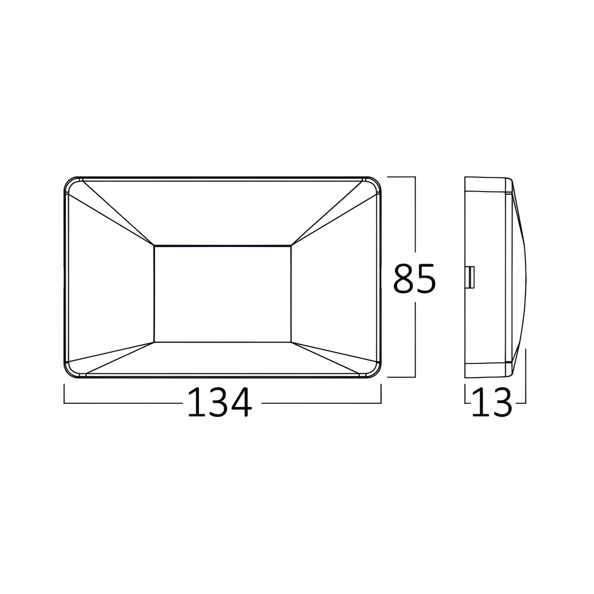 Braytron Vekta Wandlamp 3W IP65 Zwart B SQR 3IN1