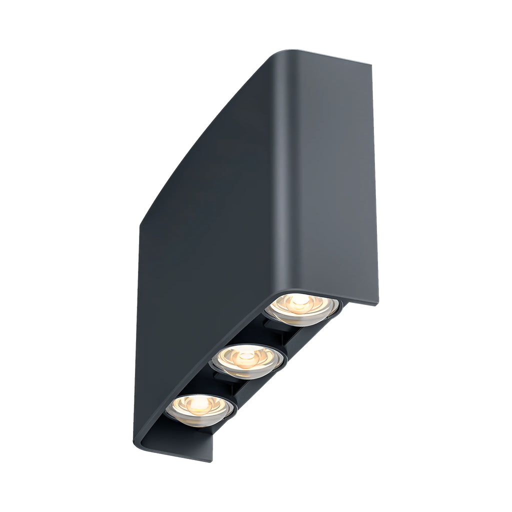 Braytron Vector Wandlamp IP65 Grijs B WL 6x1W 3IN1