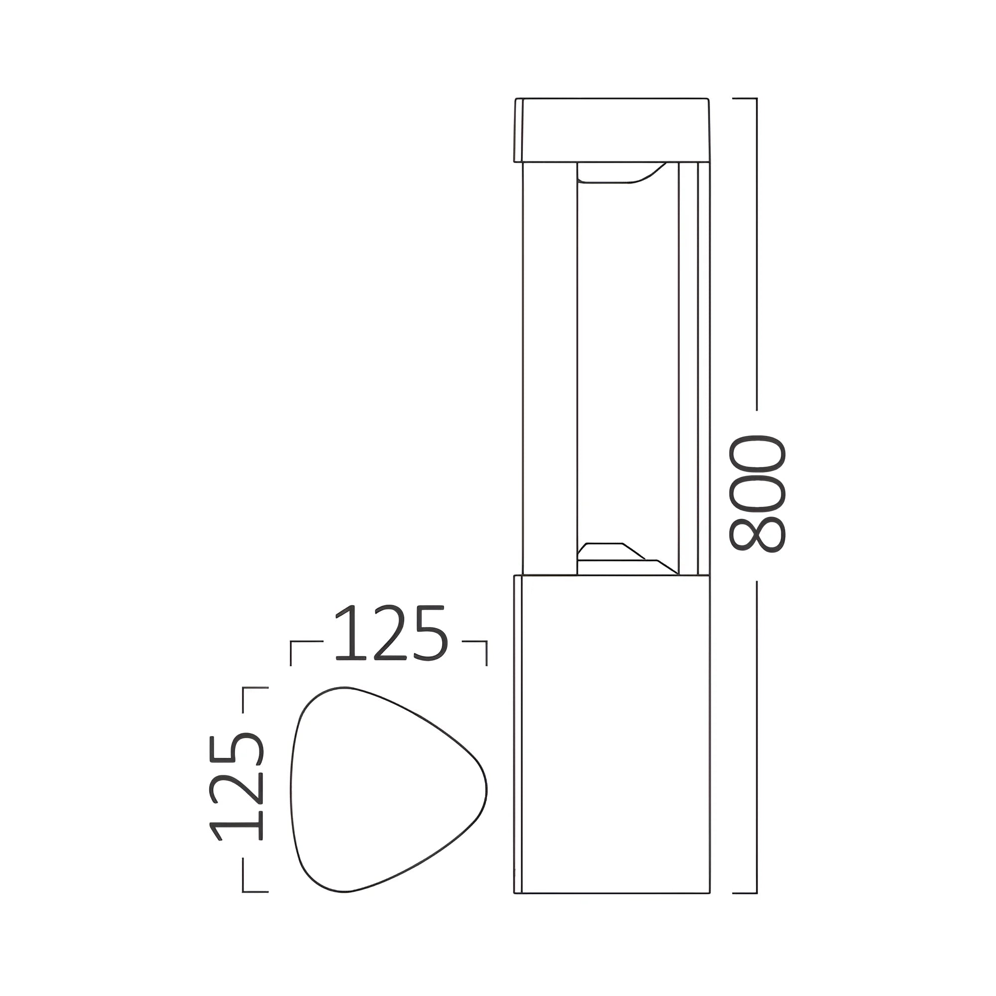 Braytron Dallas Sokkellamp 7W 3000K IP54 800