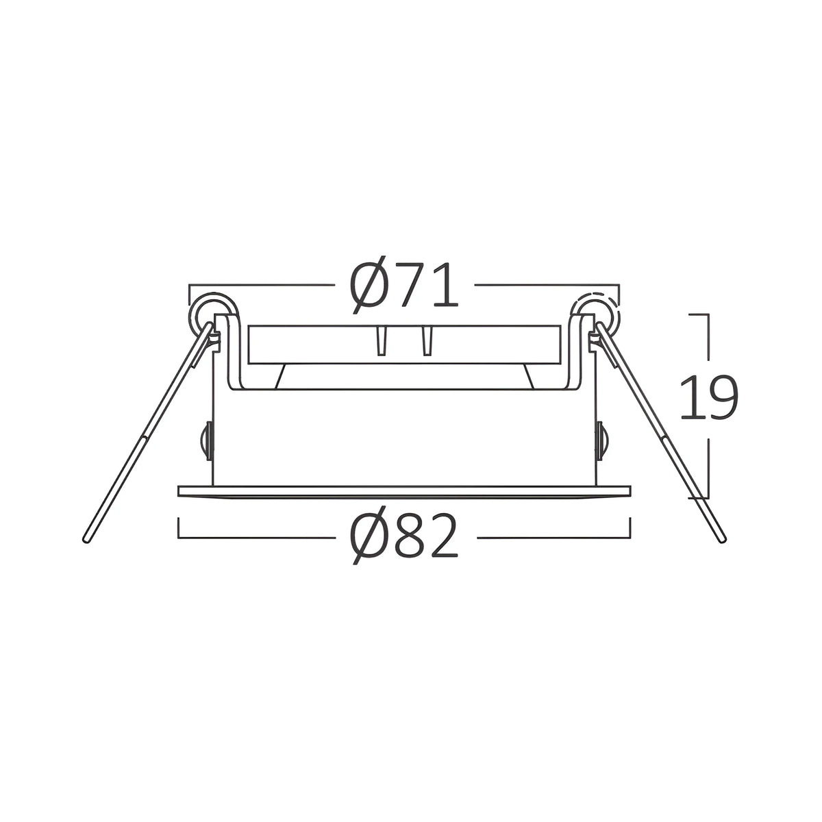 Braytron Mitto LED Spot Zwart RA RND