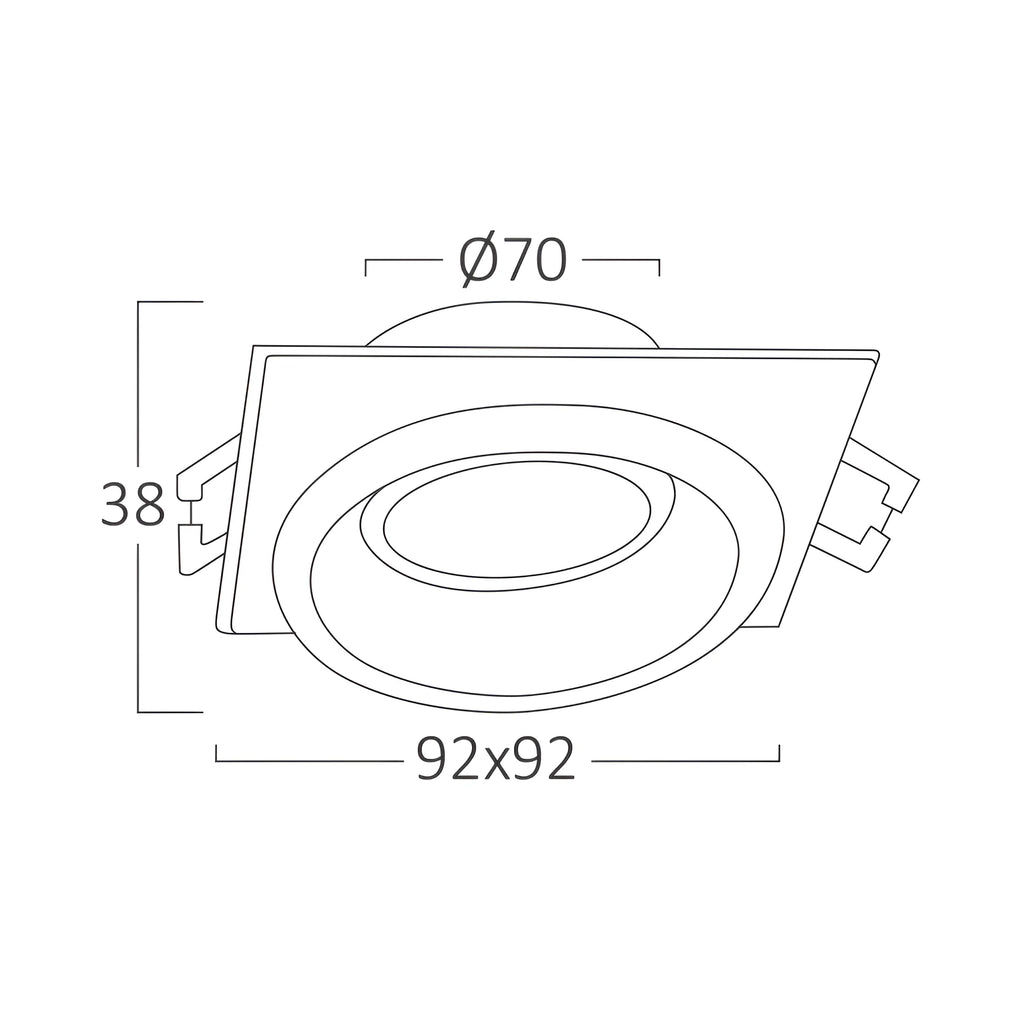 Braytron Alfa LED Spot E SQR F.WHT