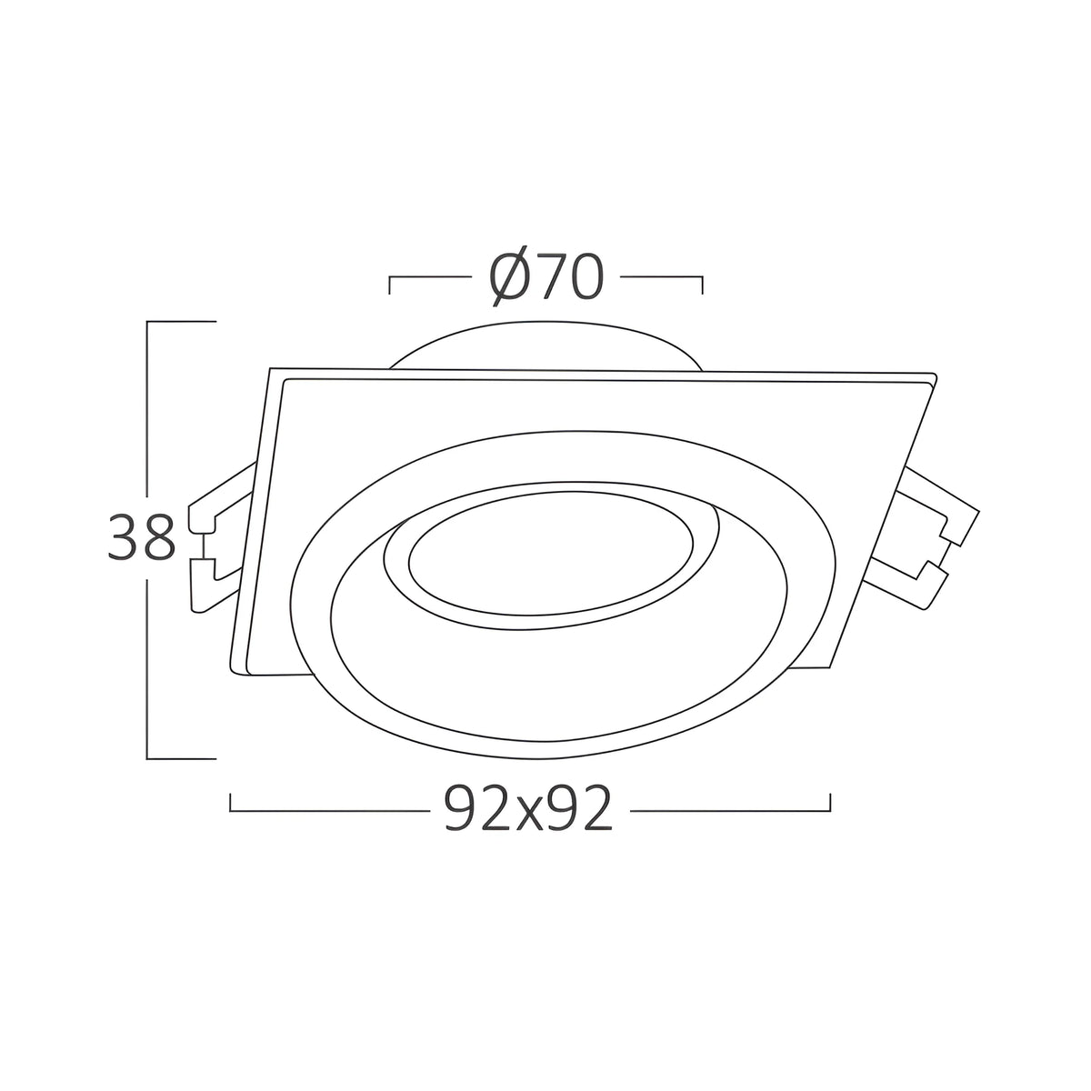 Braytron Alfa LED Spot E SQR F.WHT