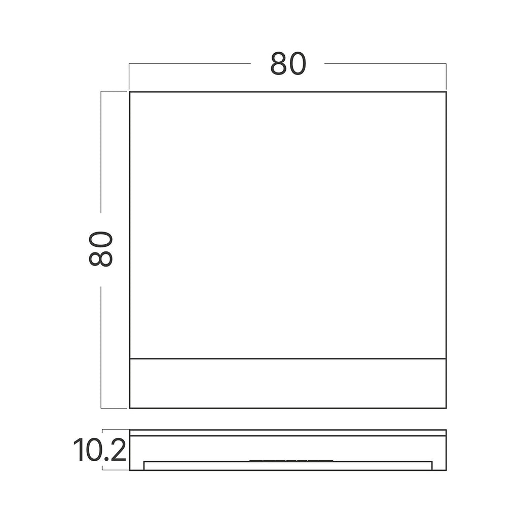 Braytron Step Trapverlichting Zwart A CS2 SQR