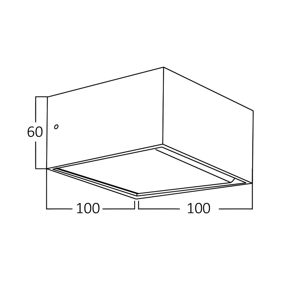 Braytron Avva Wandlamp 8W 3000K Zwart WL02 SQR