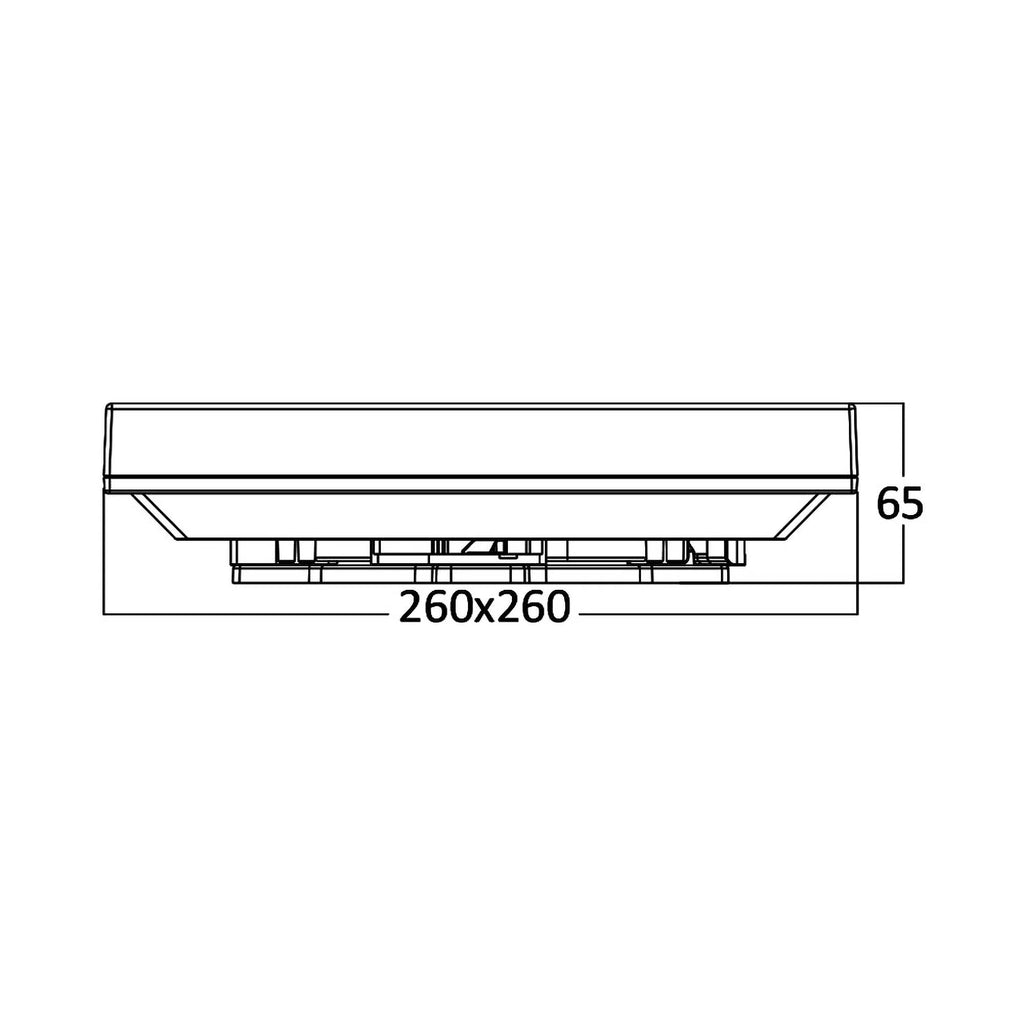 Braytron Jade Plafondlamp 20W 6500K IP44 SQR D260