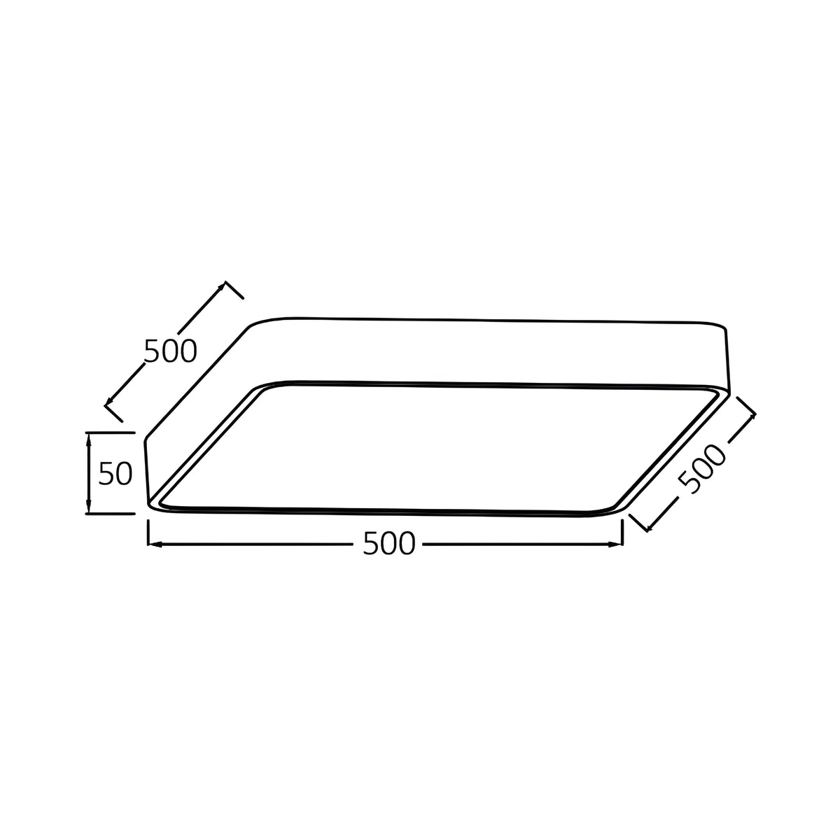 Braytron Blade Plafondlamp 45W Zwart SS SQR 3IN1