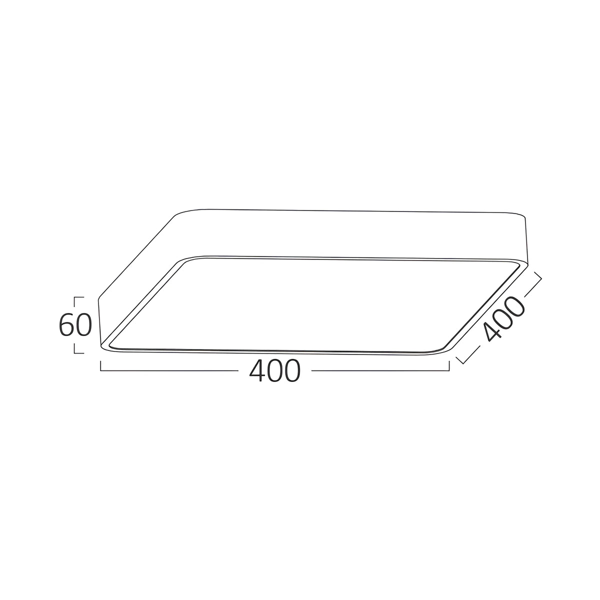 Braytron Blade Plafondlamp 36W Wit SS SQR 3IN1 WAT3